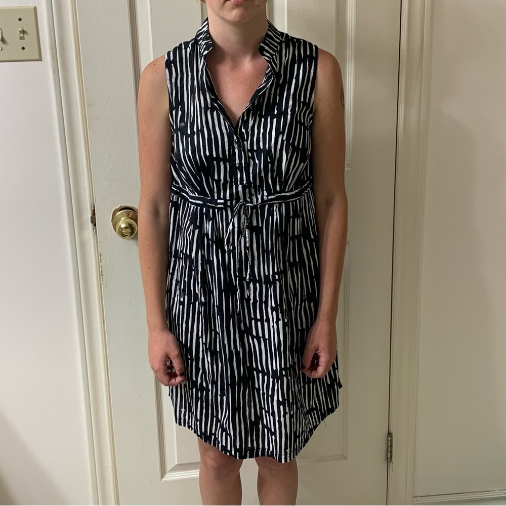 🌷3 for $25🌷Merona, US S, Black & White Bamboo Print Sleeveless Cotton Dress